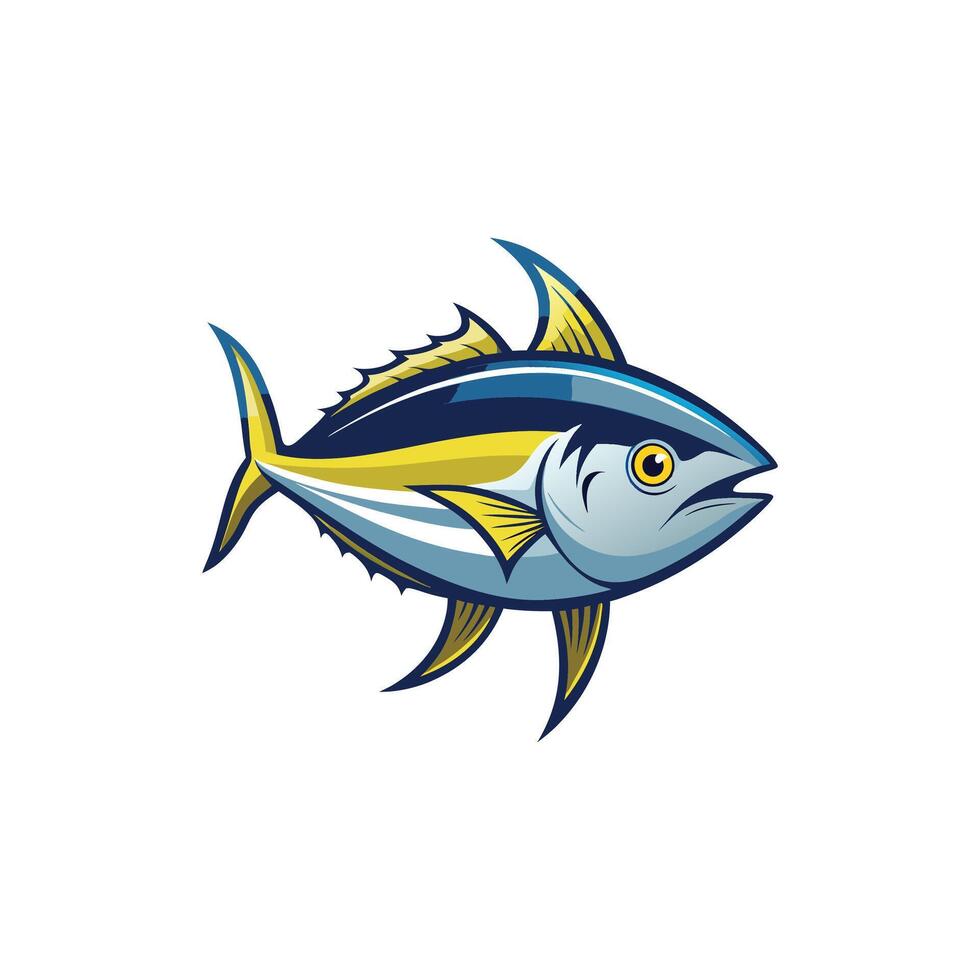 Swim of the Titans A Majestic Tuna Fish Illustration vector