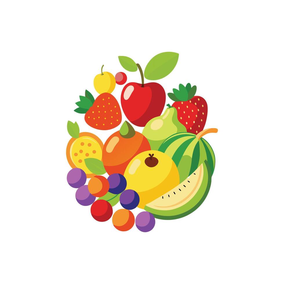 Citrus Splash Creative Fruits Illustration Collection vector