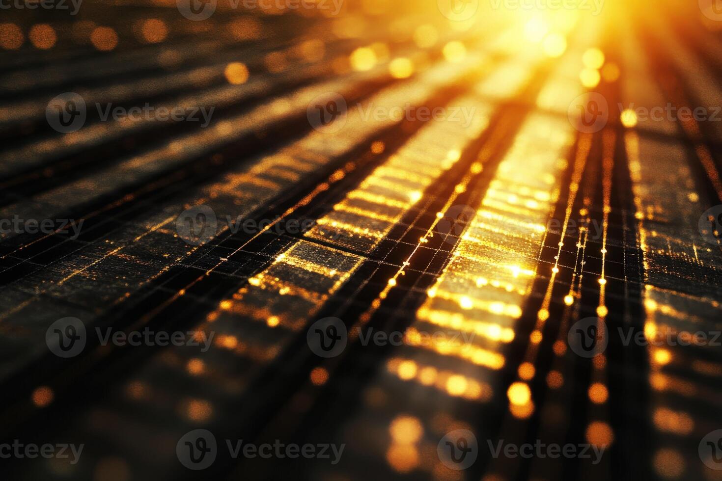 Golden rays illuminate textured surface at sunset photo