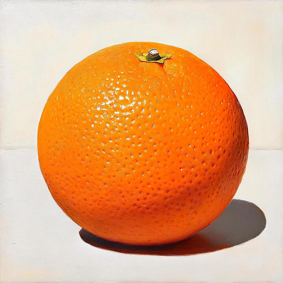 Orange on a white surface photo