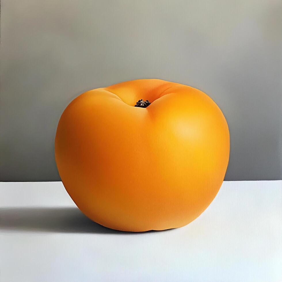 A painting of an orange photo