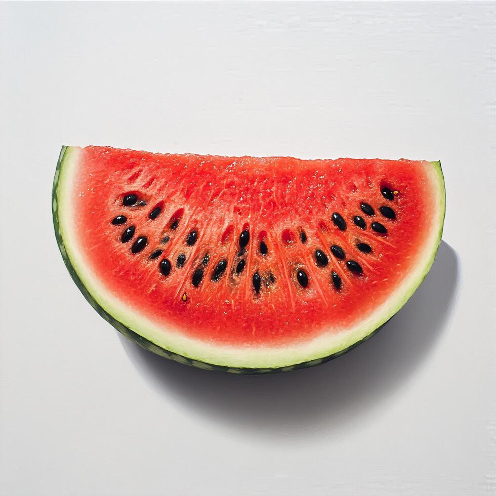Juicy Red Watermelon Slice Summer Fruit Refreshing Dessert Healthy Snack photo