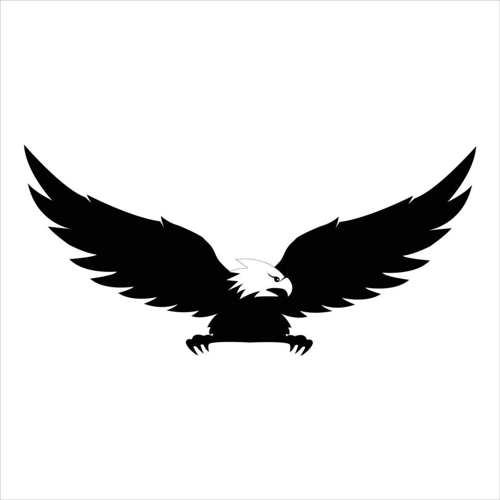 EAGLE SILHOUETTE ICON vector