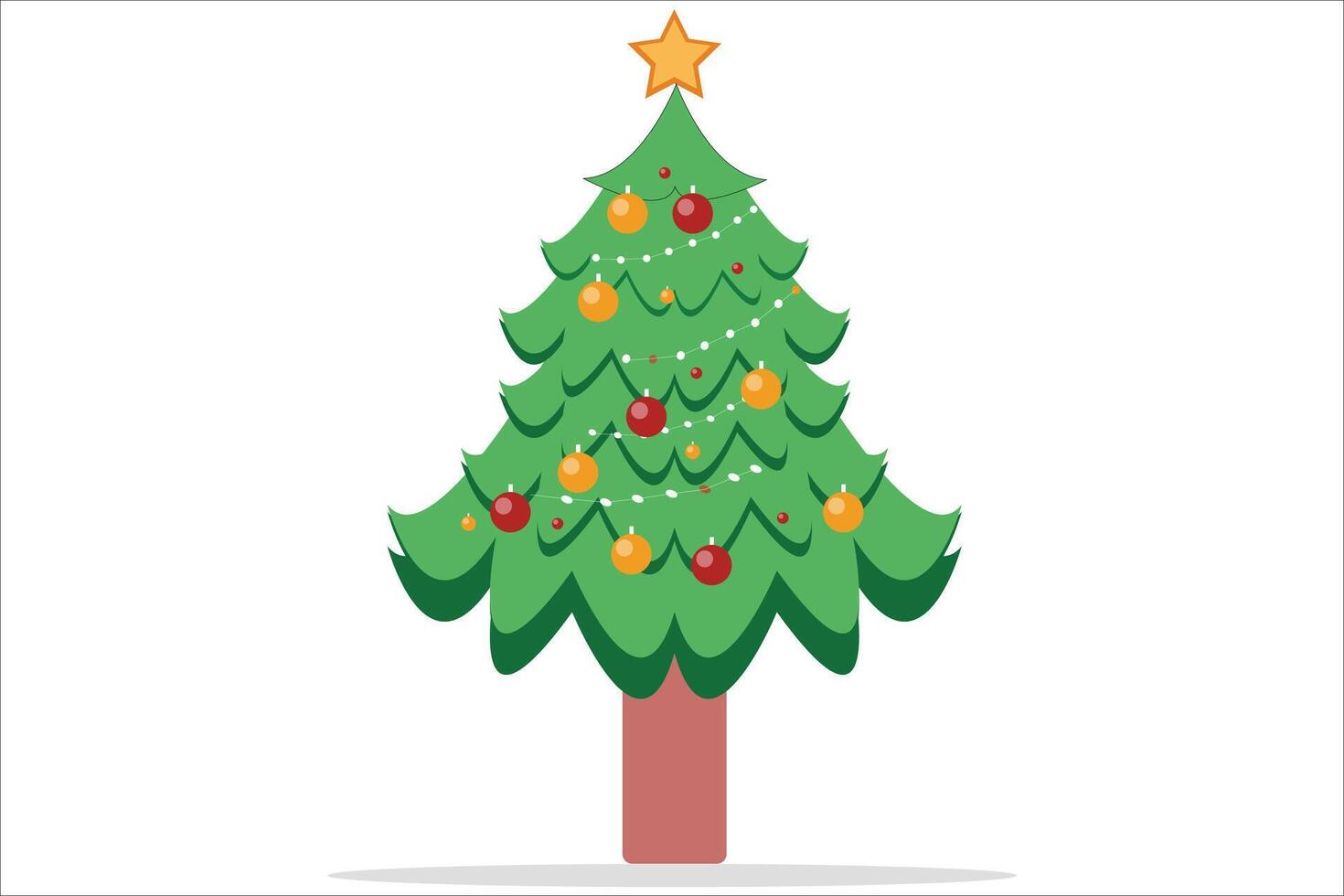 Christmas tree on a white background vector