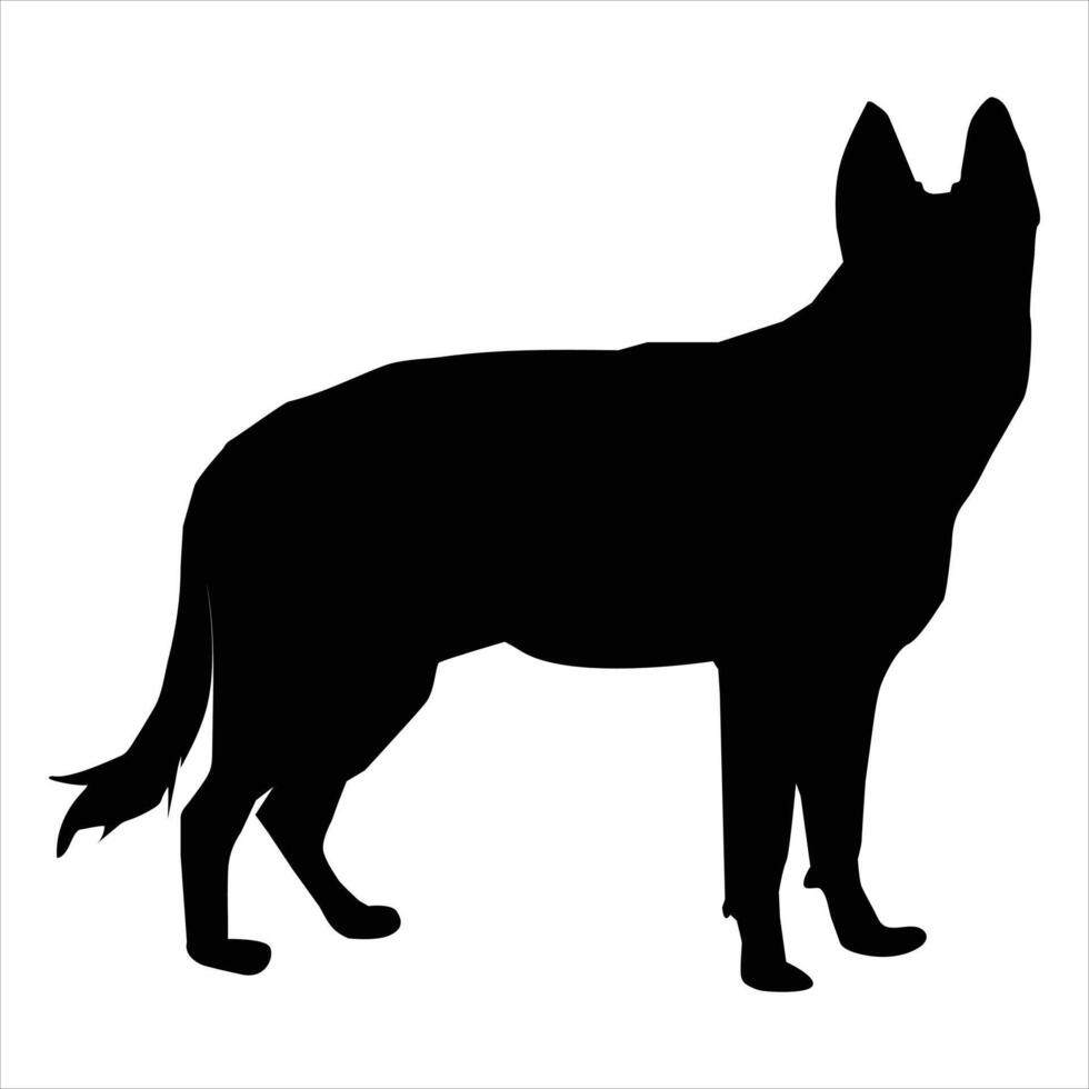 dog silhouette on a white background vector