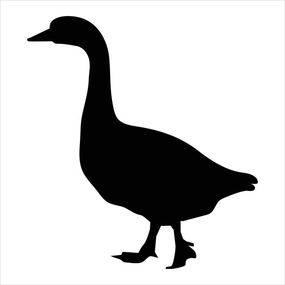 duck silhouette illustration vector