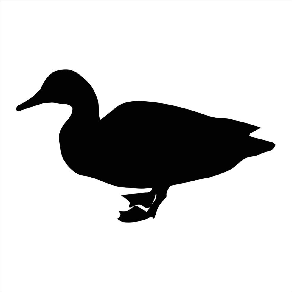 Duck silhouette icon vector