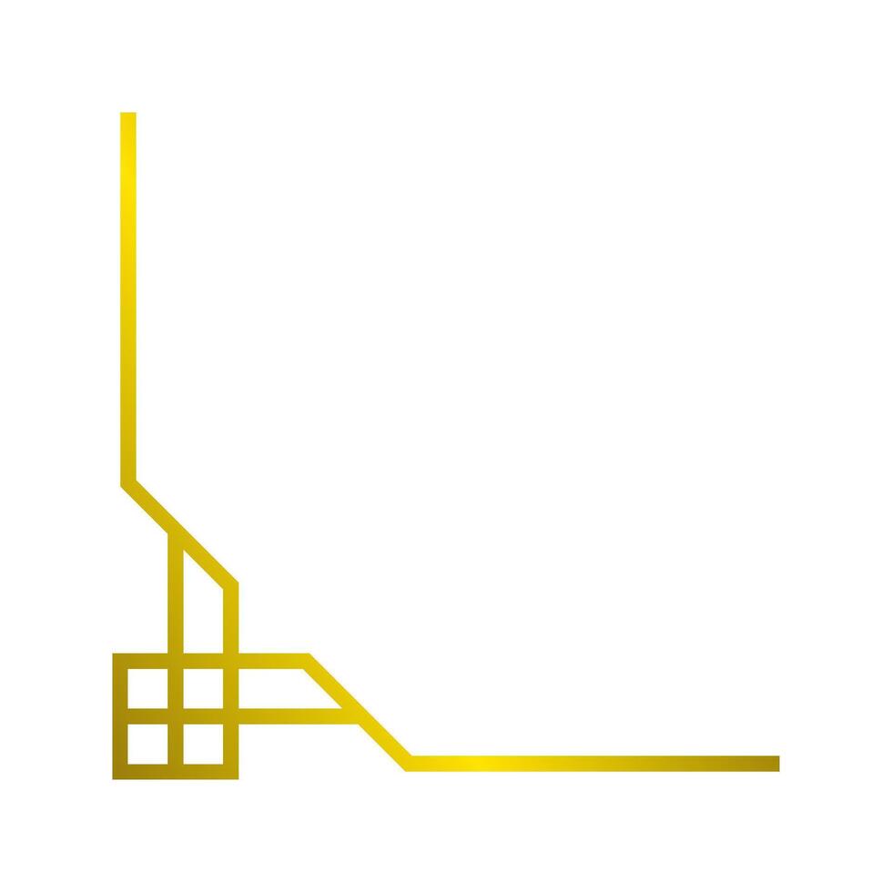 Islamic corner frame design vector