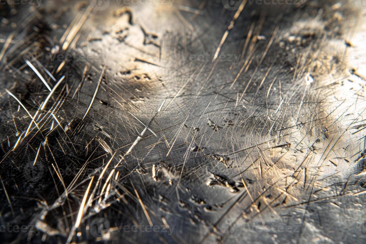 A close up of a metal surface with some scratches photo
