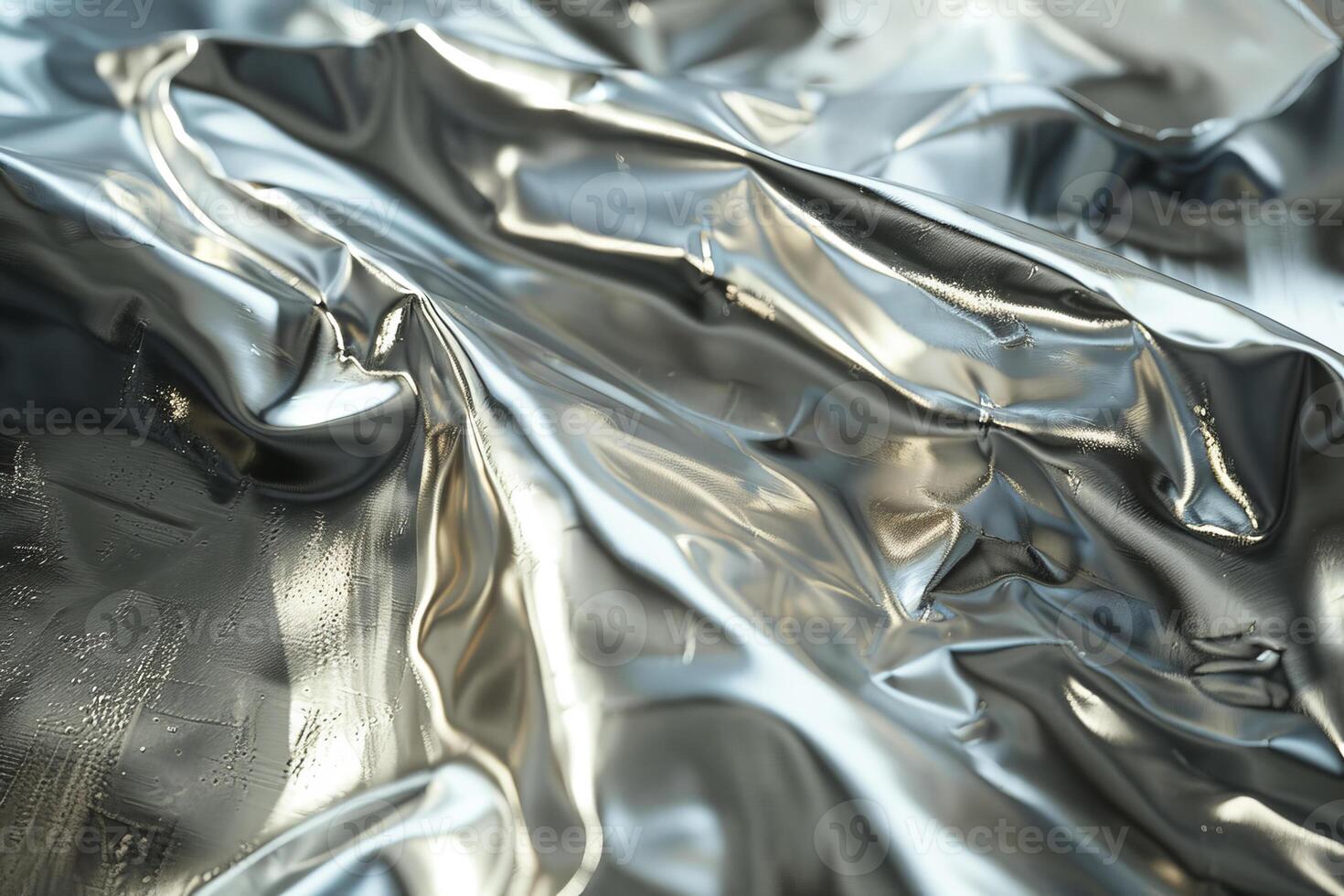 A close up of a shiny silver fabric photo