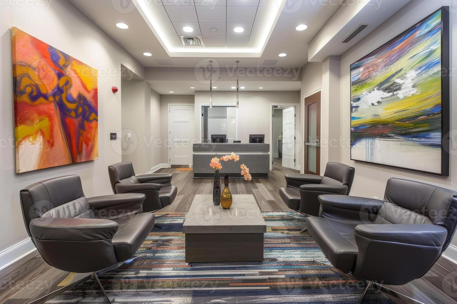 The office lobby at the park at the park apartments in fort worth, tx photo
