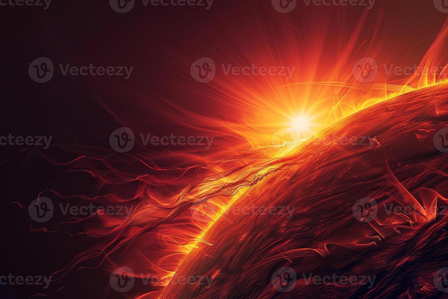 The sun is seen in the background of this image photo