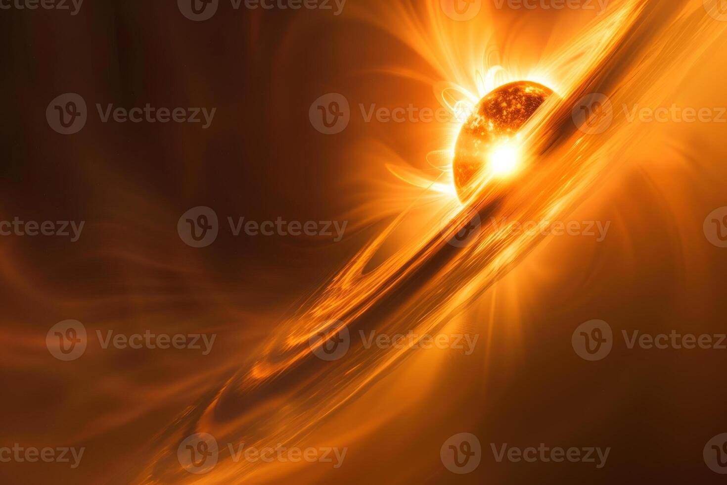 An image of a black hole with a bright light photo