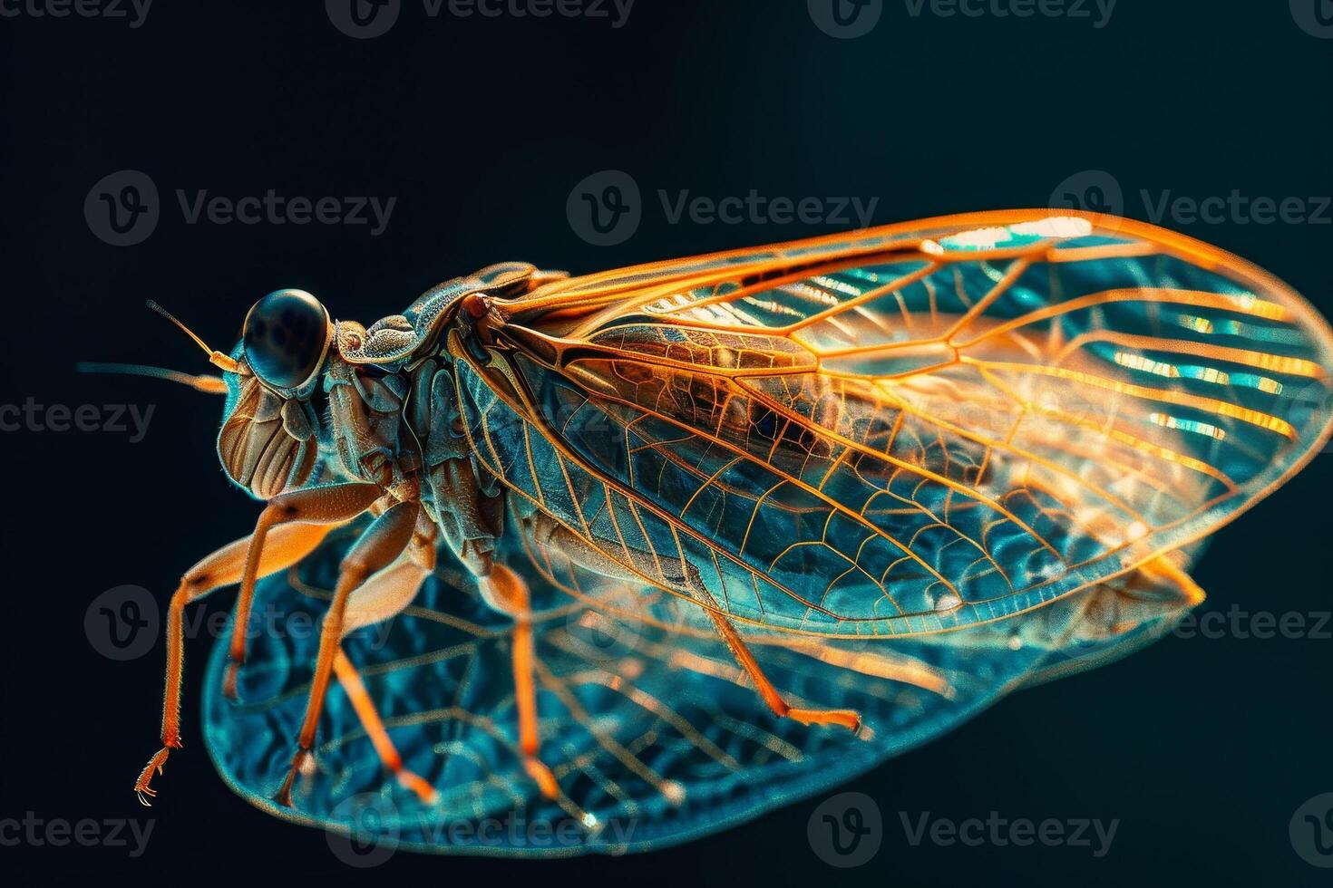 A cicada is flying in the air photo