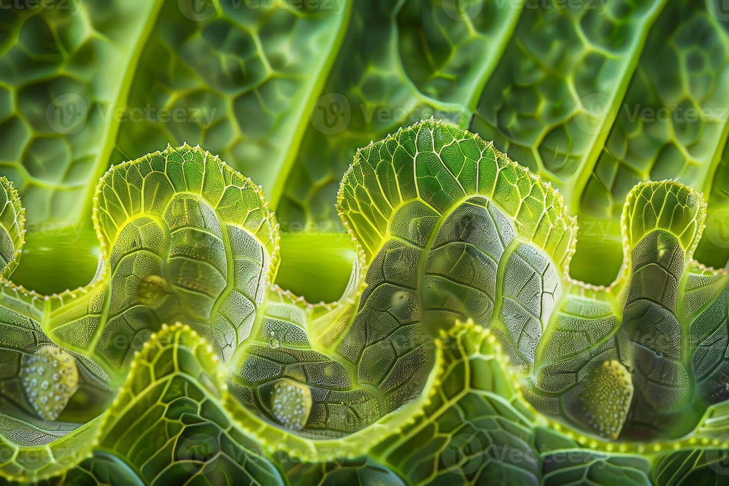 A close up of a leaf with green leaves photo