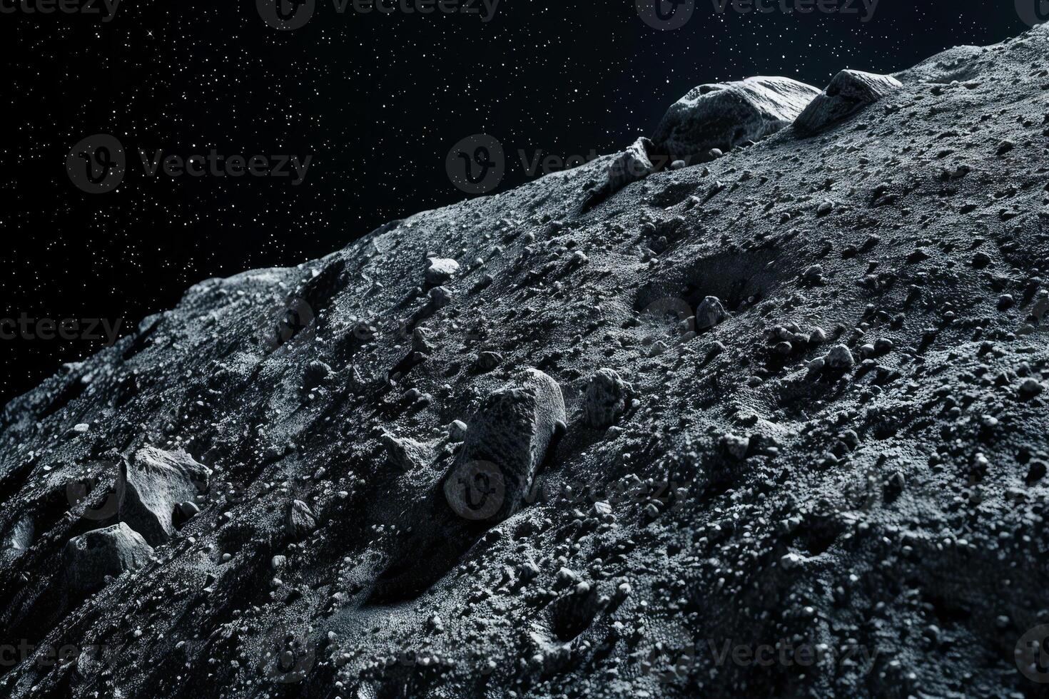 An asteroid is seen in the night sky photo