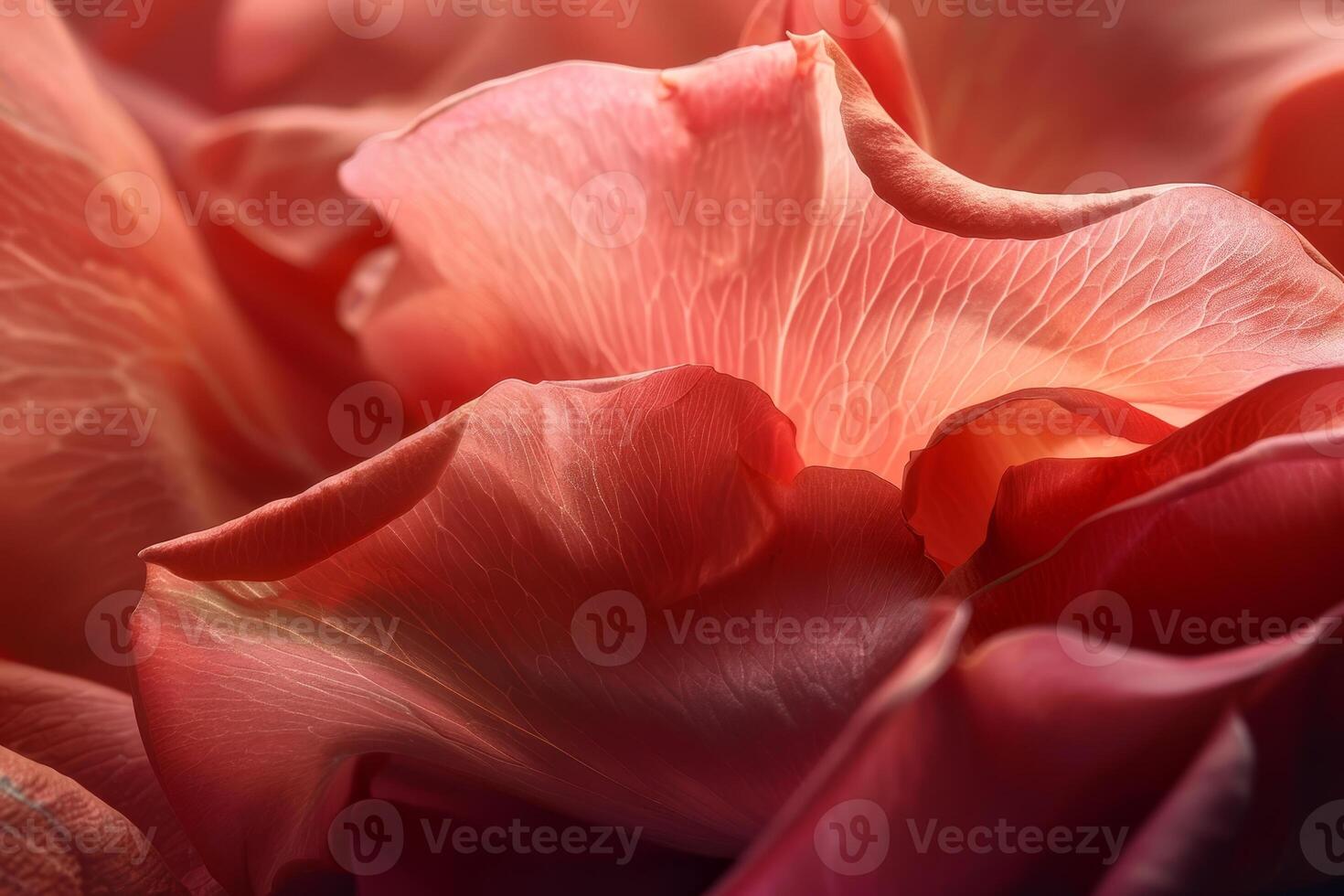 A close up of a red flower with a pink background photo