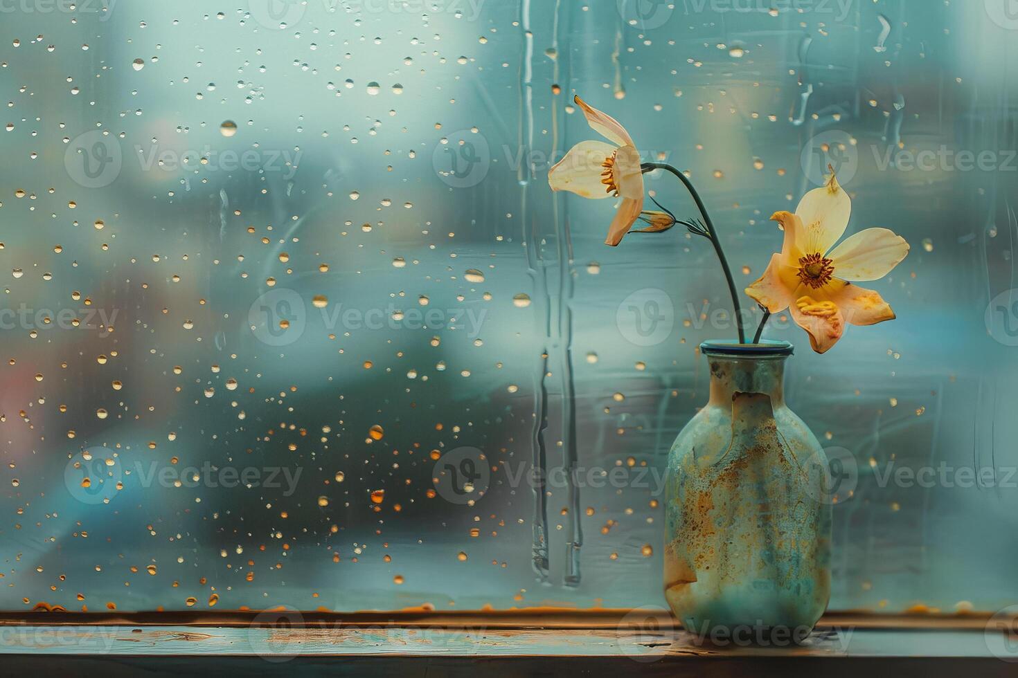 A vase with a flower in it photo