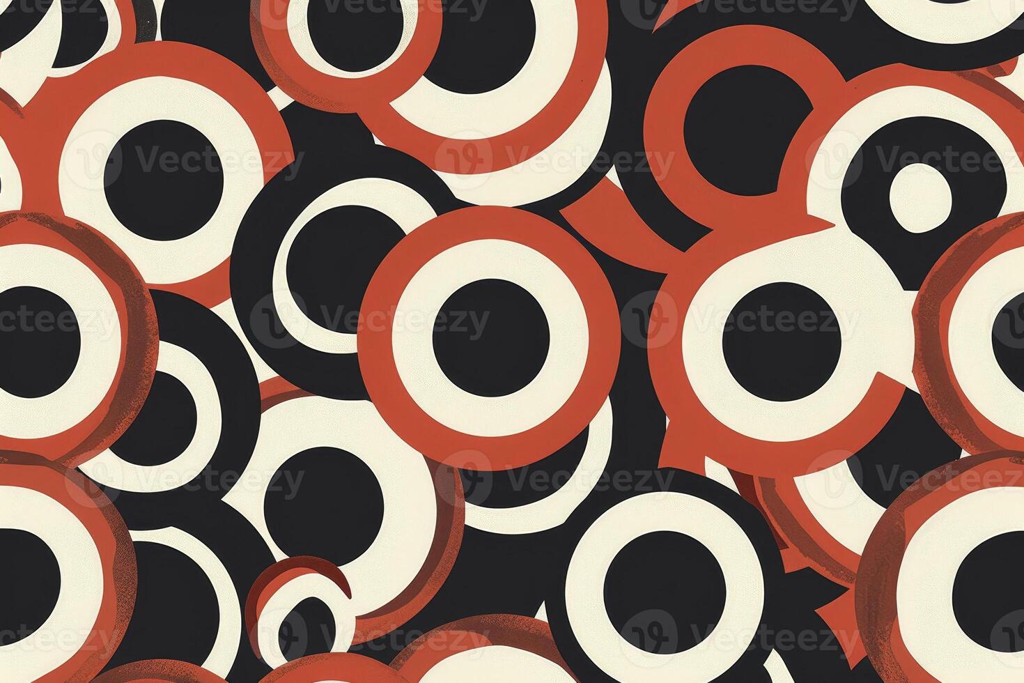 A black and red pattern with circles photo