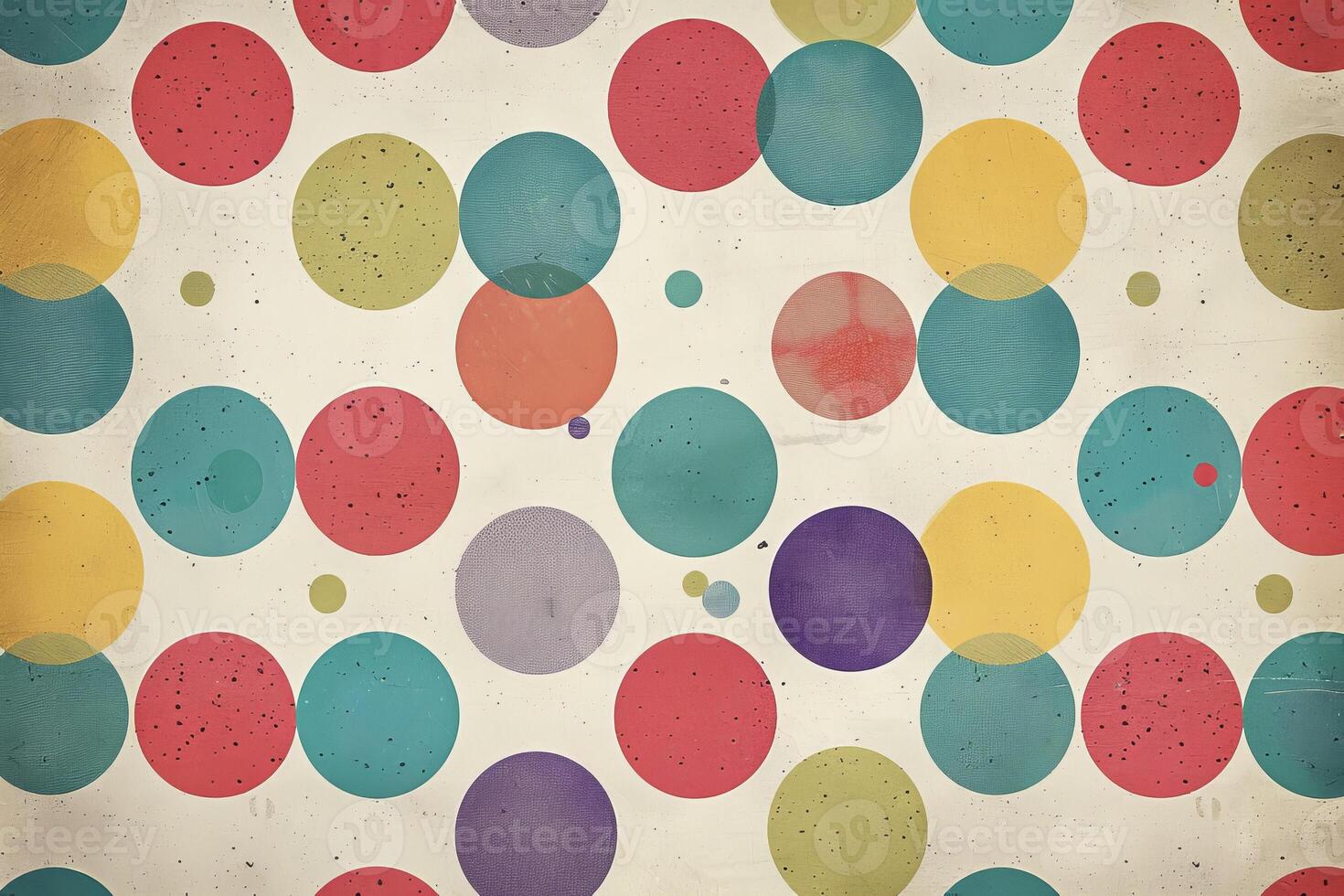Retro polka dot pattern on a white background photo