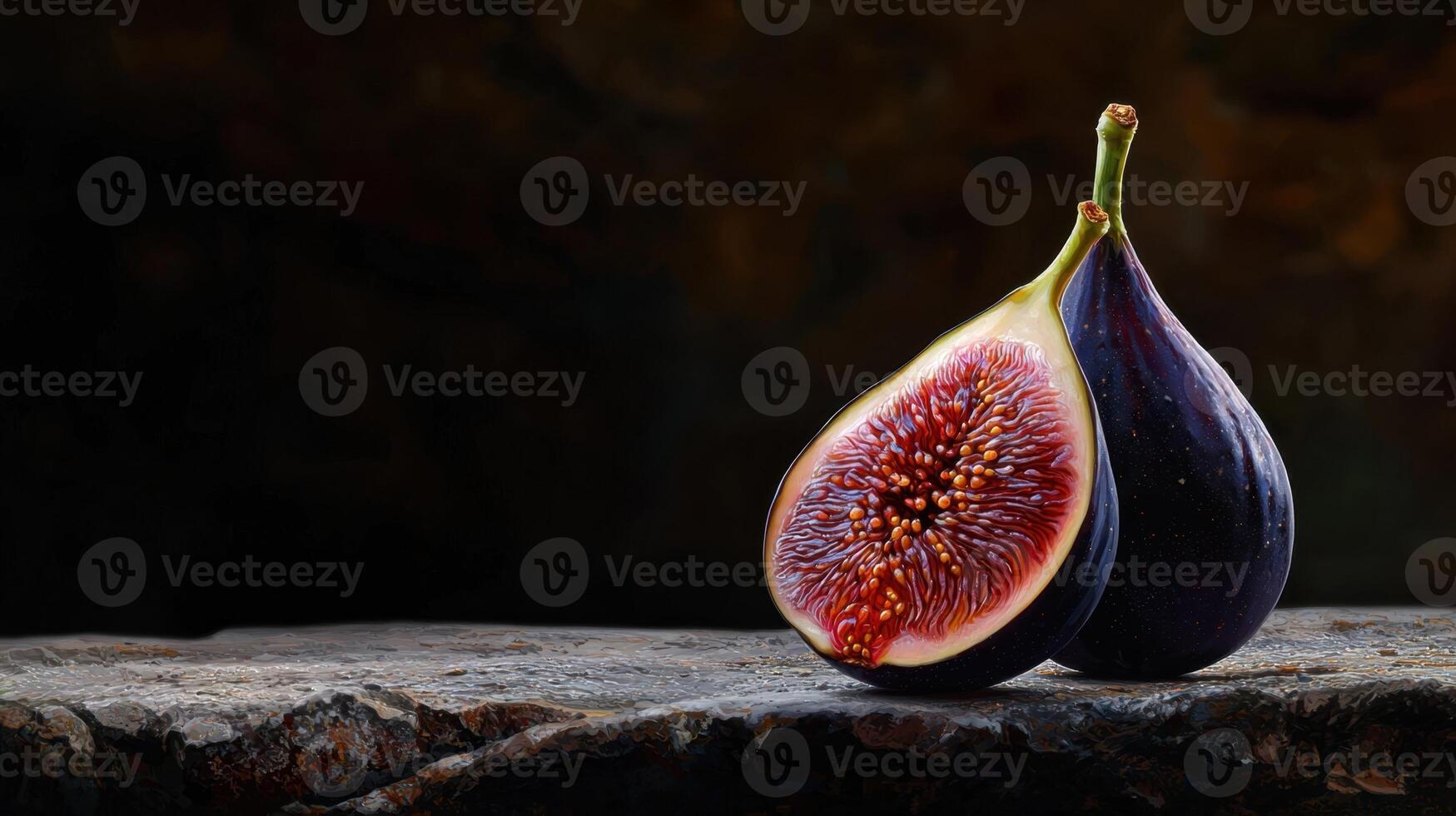 A fig on a rock photo