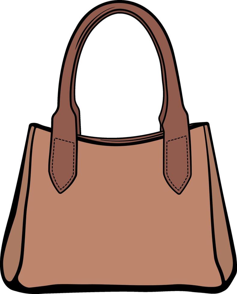 illustration of a woman's bag or handbag without background vector