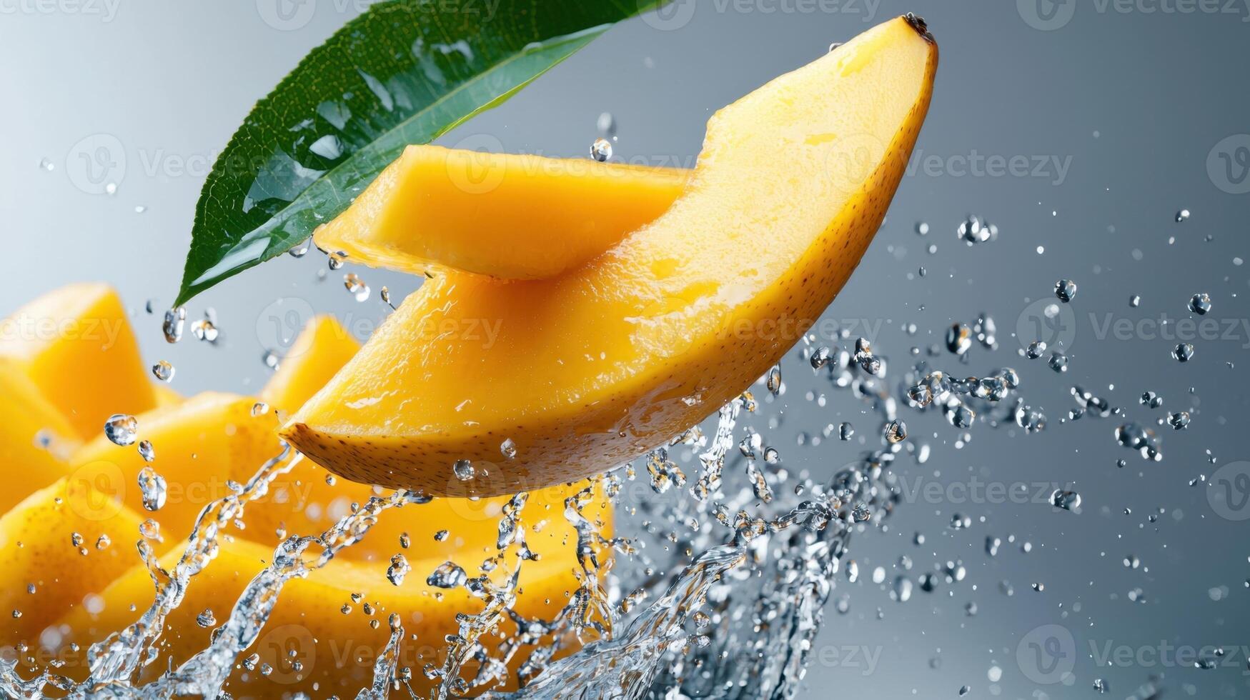Mango splash water splash photo