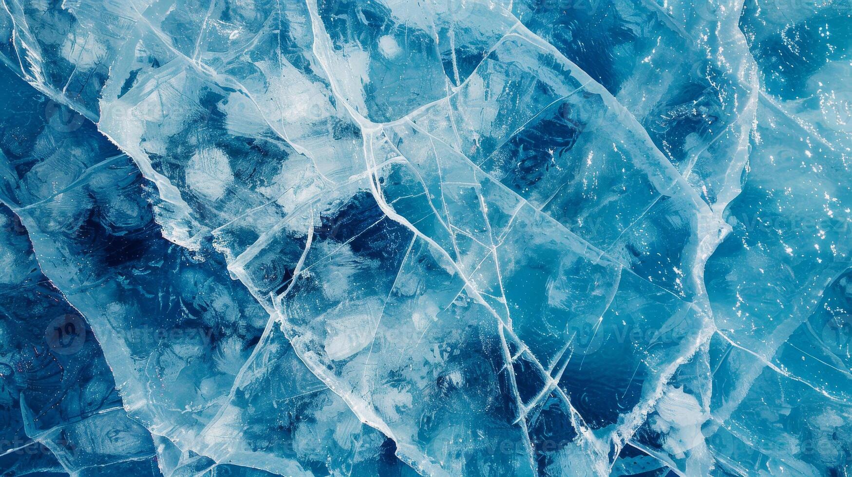 A close up of a blue ice surface photo