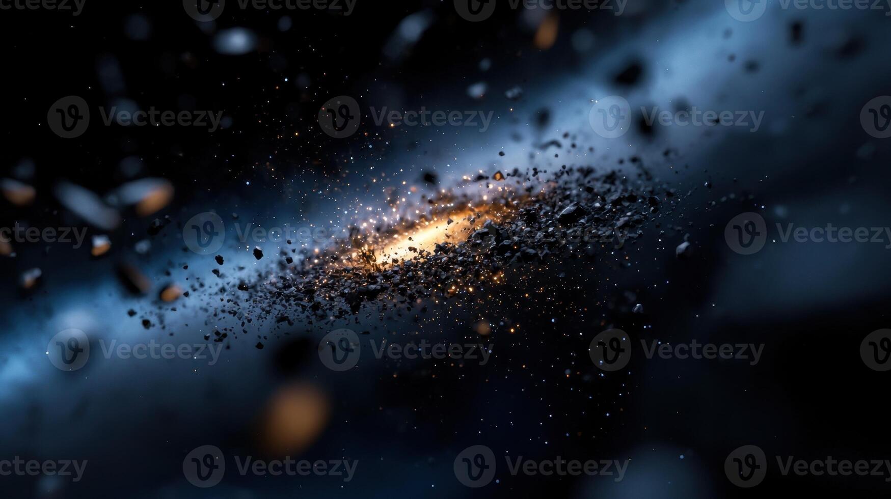 An image of a galaxy with a black hole in the center photo