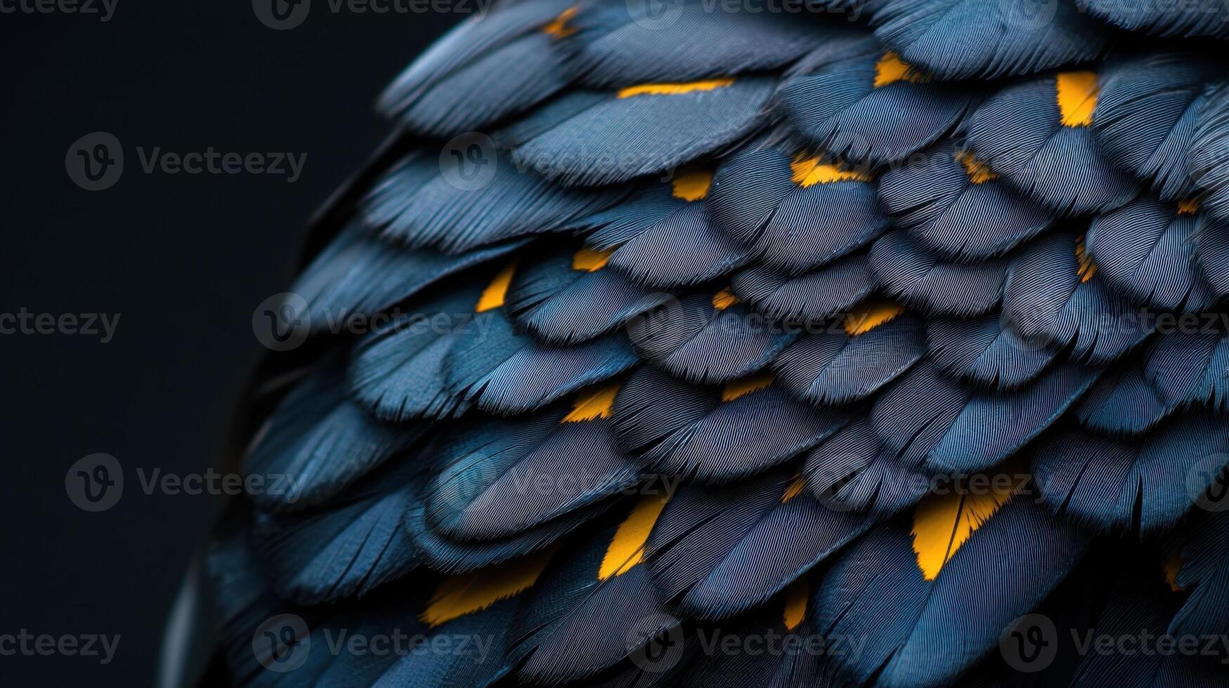 A close up of a bird's feathers photo