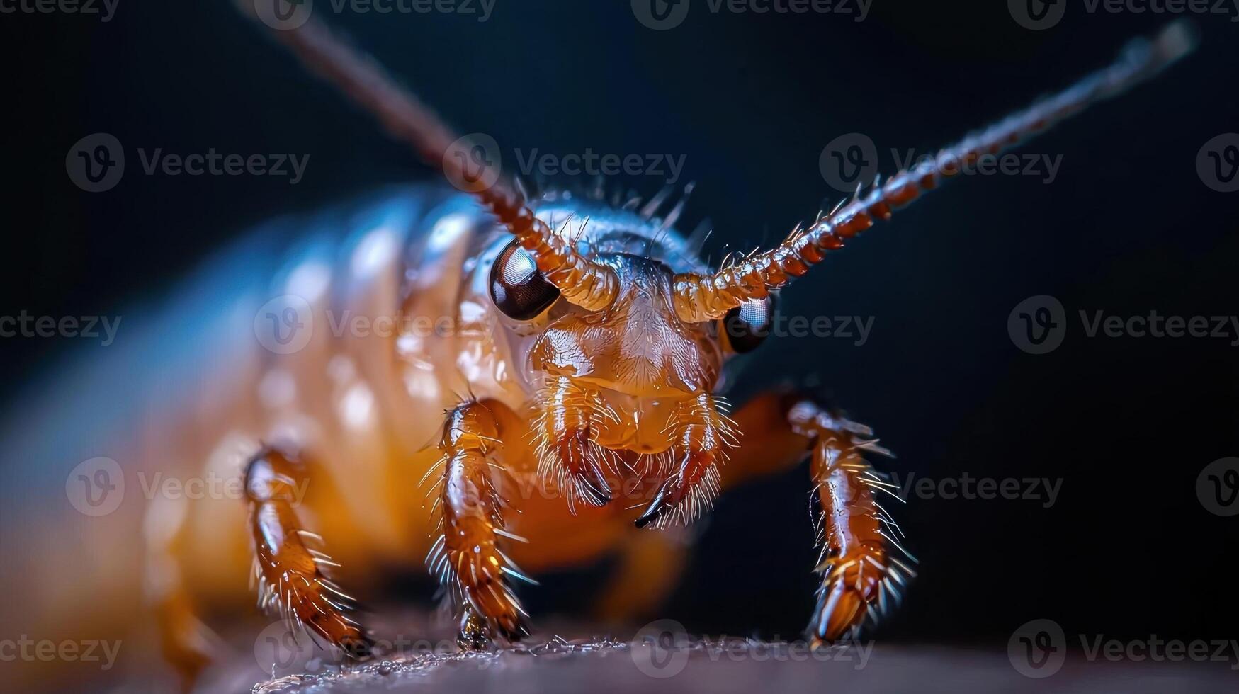 A close up of a centipede insect photo