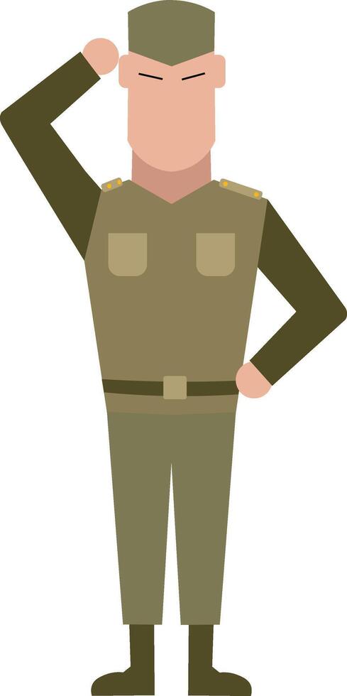 A soldier saluting vector