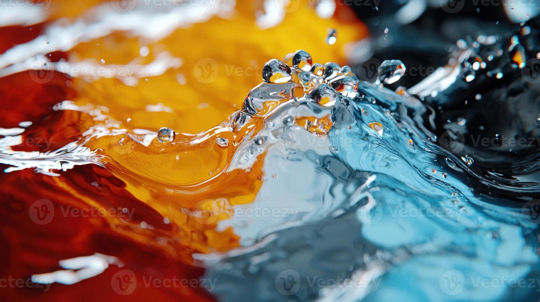 Colorful water with bubbles and bubbles photo