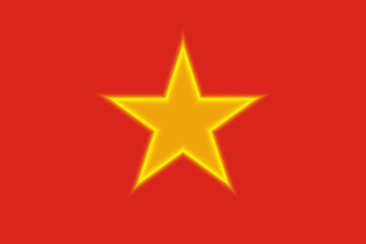 Flag of the Socialist Republic of Vietnam. Illustration. Glow effect concept. vector