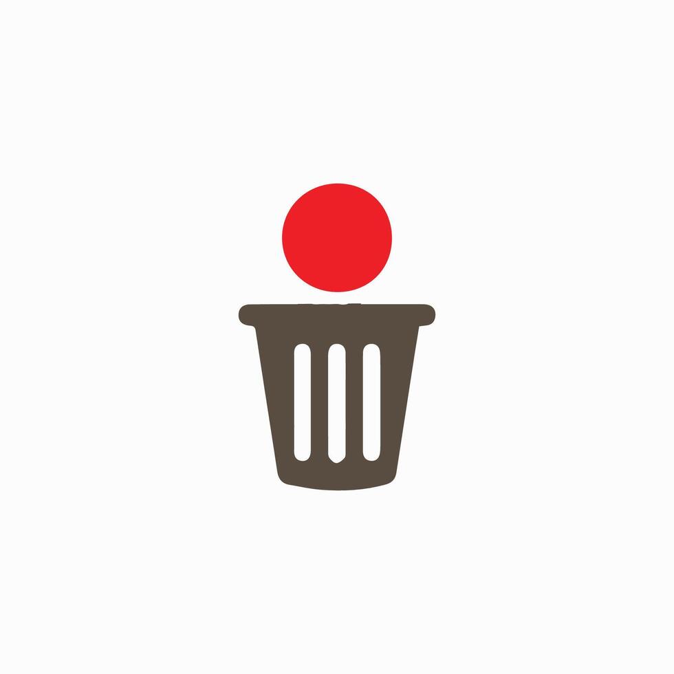 Delete, garbage, trashcan icon for app, website, infographic vector