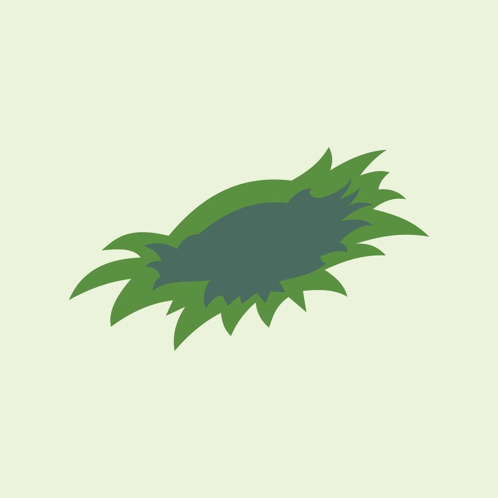 Illustration of a green leaf on a green background. leaves piled up to incubate eggs. nature-themed illustration element design with green leaf nuances vector