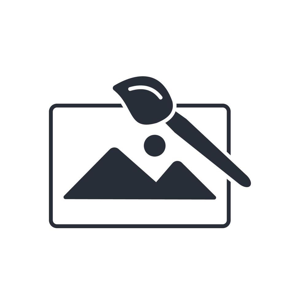 artwork icon. Editable stroke.linear style sign for use web design,logo.Symbol illustration. vector