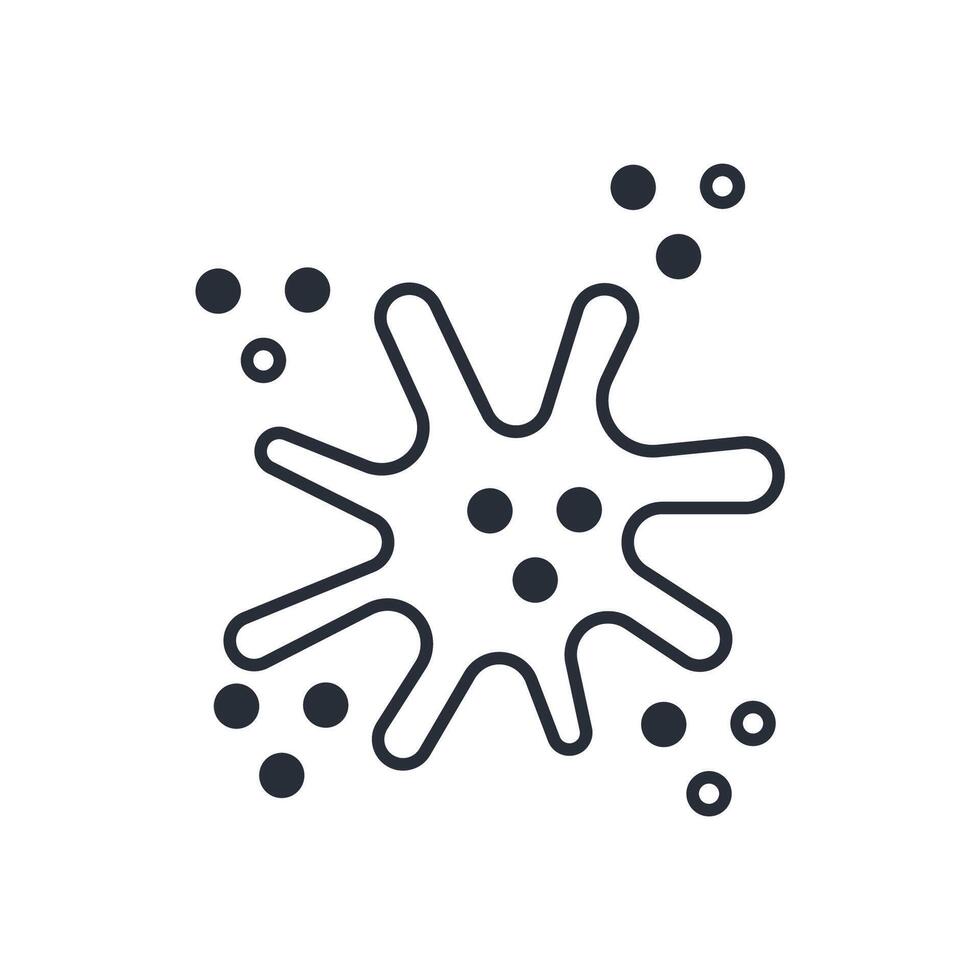 paint stain icon. Editable stroke.linear style sign for use web design,logo.Symbol illustration. vector