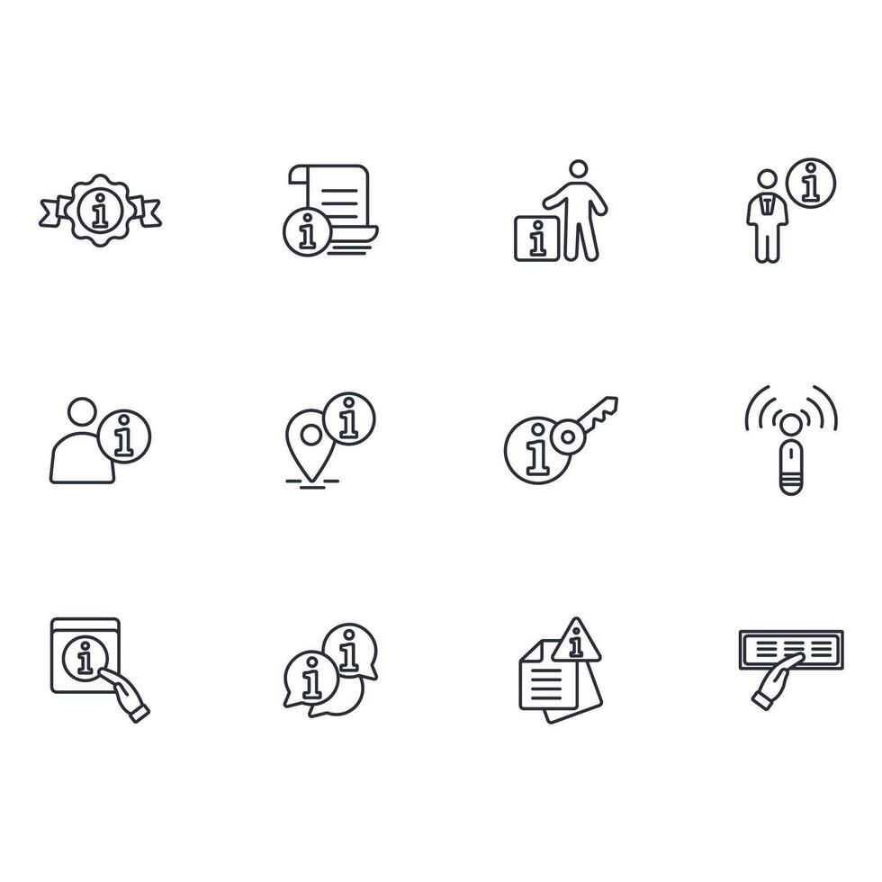 information icon. .Editable stroke. vector