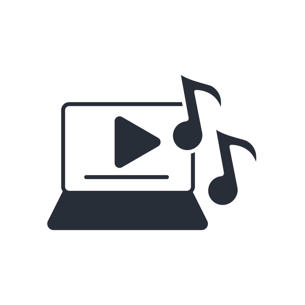 music icon. Editable stroke.linear style sign for use web design,logo.Symbol illustration. vector