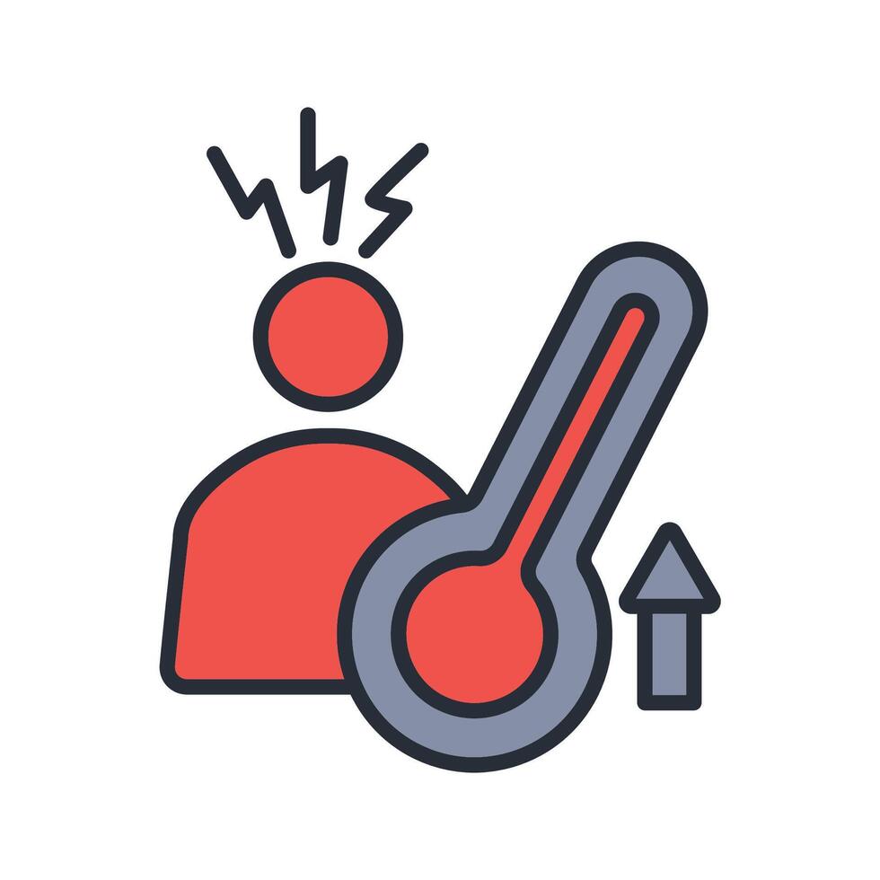 fever icon colours vector