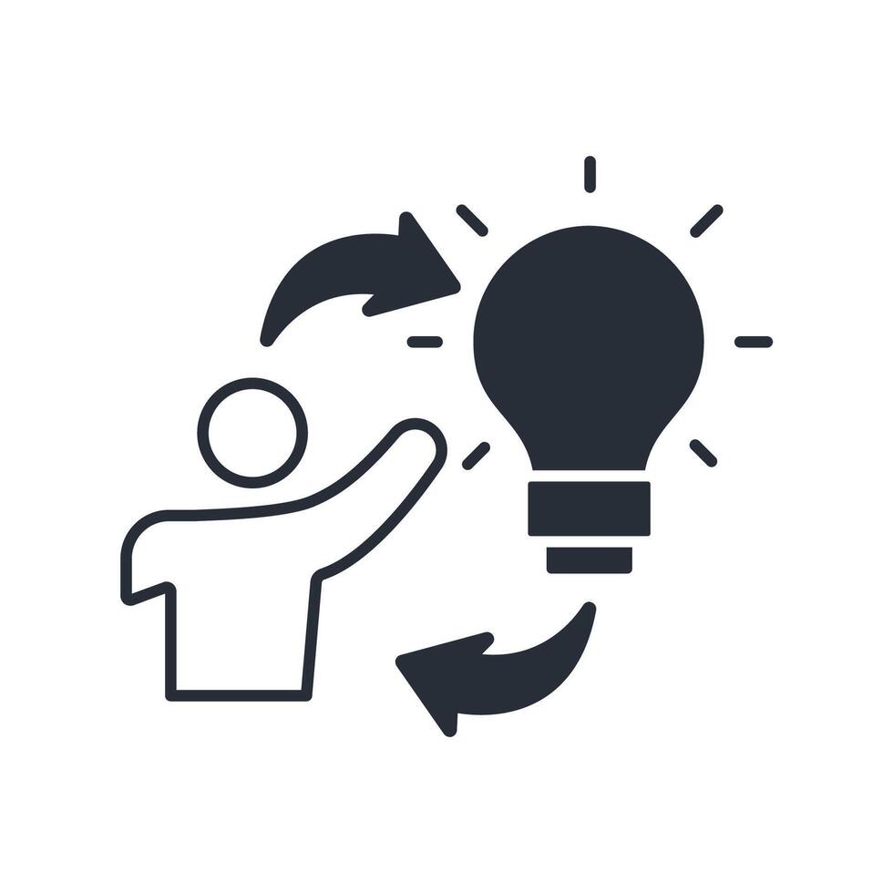 creativity icon. Editable stroke.linear style sign for use web design,logo.Symbol illustration. vector