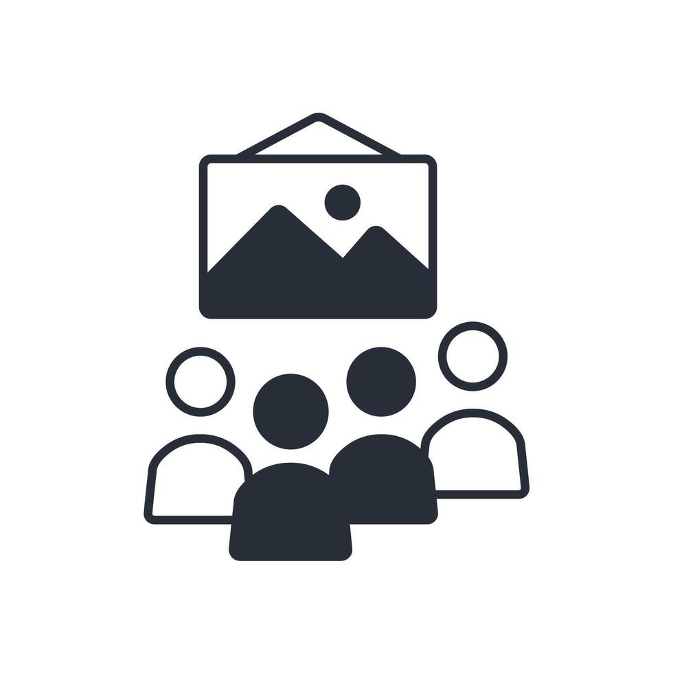 Visitors icon. Editable stroke.linear style sign for use web design,logo.Symbol illustration. vector