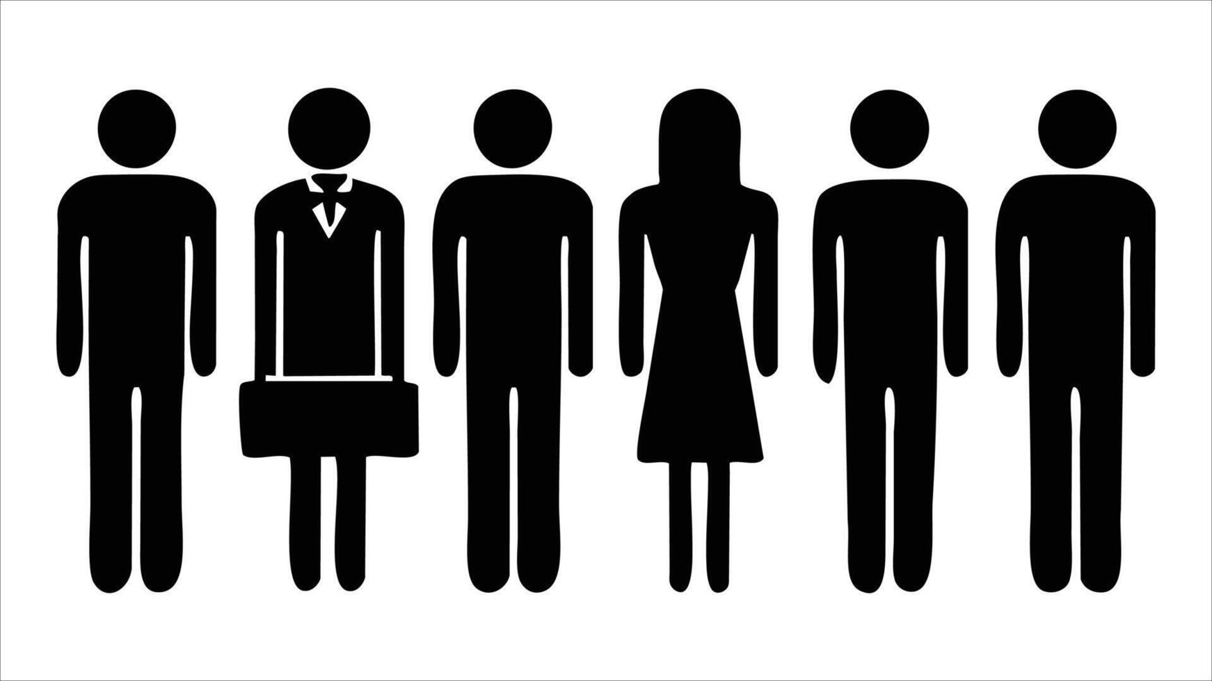 Simple Pictogram Icons Business Team, People, Group, Workforce vector