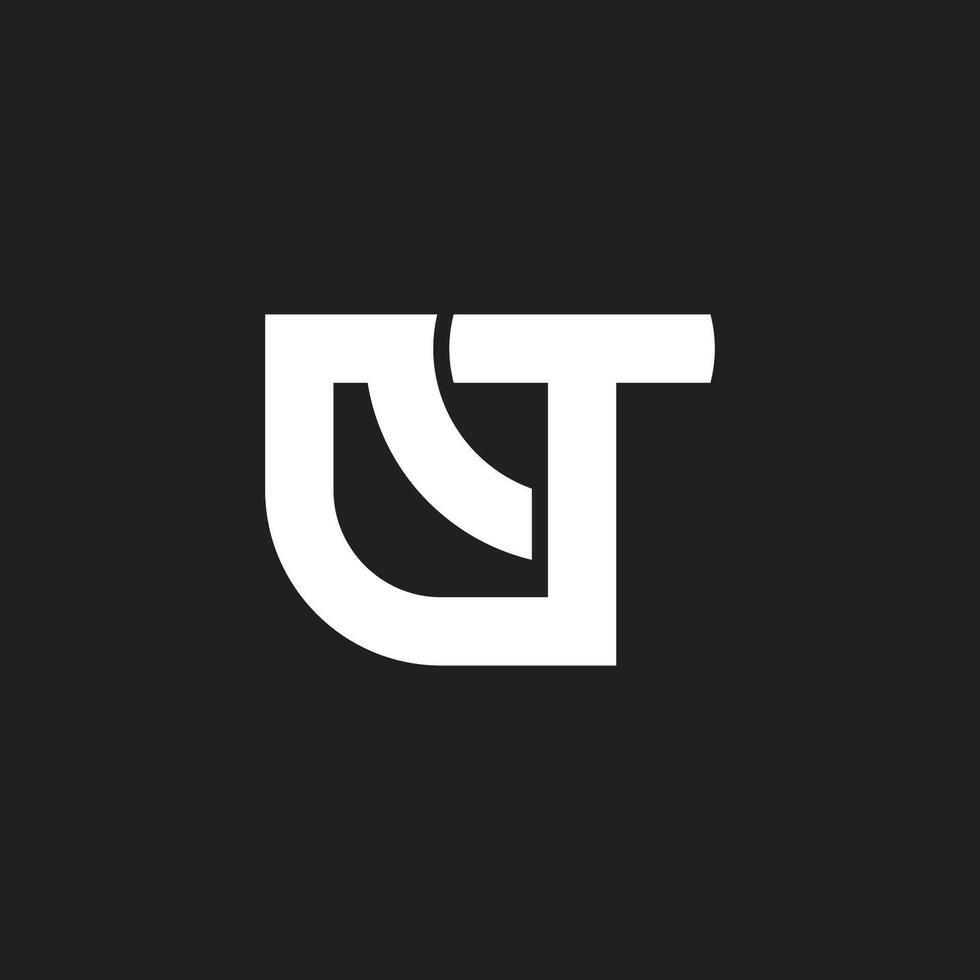 letters nt abstract geometric stripes logo vector