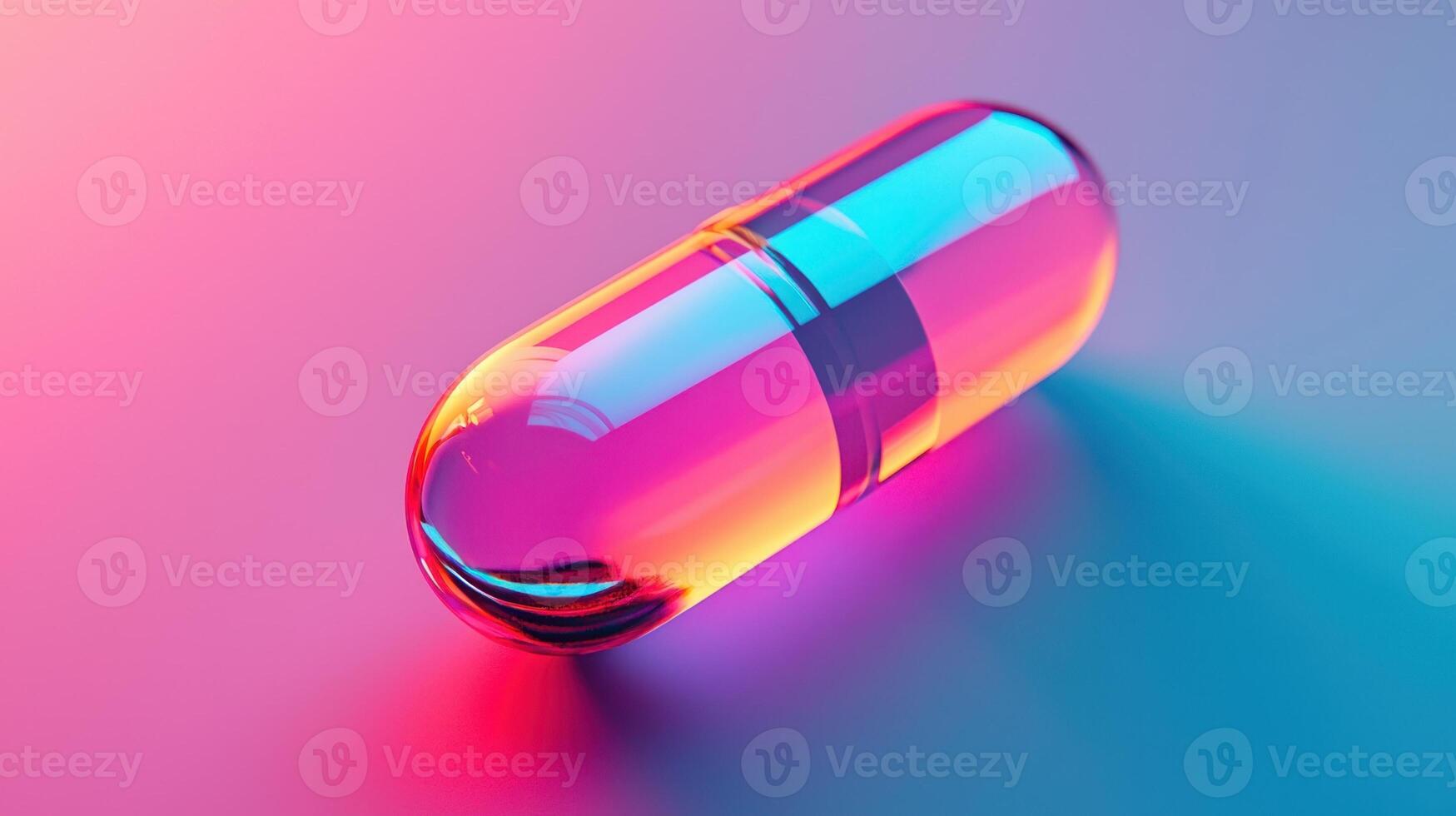 A colorful pill on a colorful background photo
