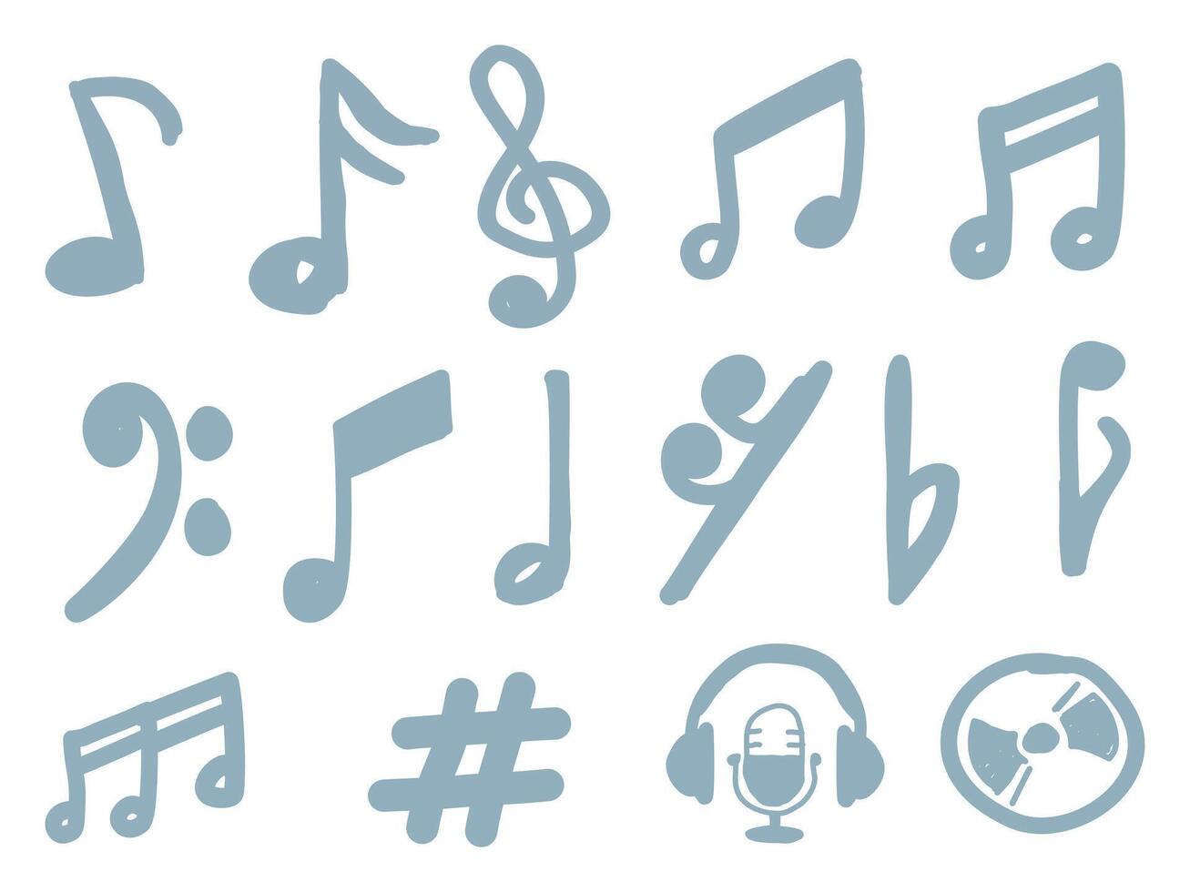 collection of musical notes, symbolizing the beauty and flow of music. vector