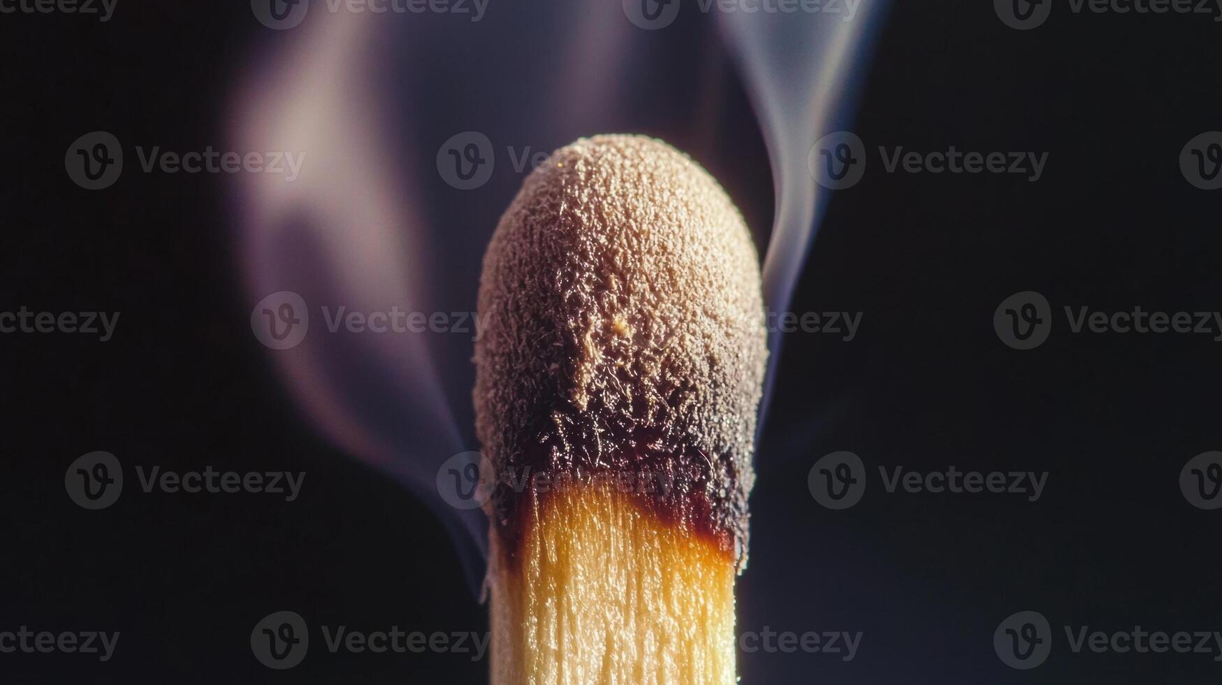 A matchstick with smoke coming out of it photo