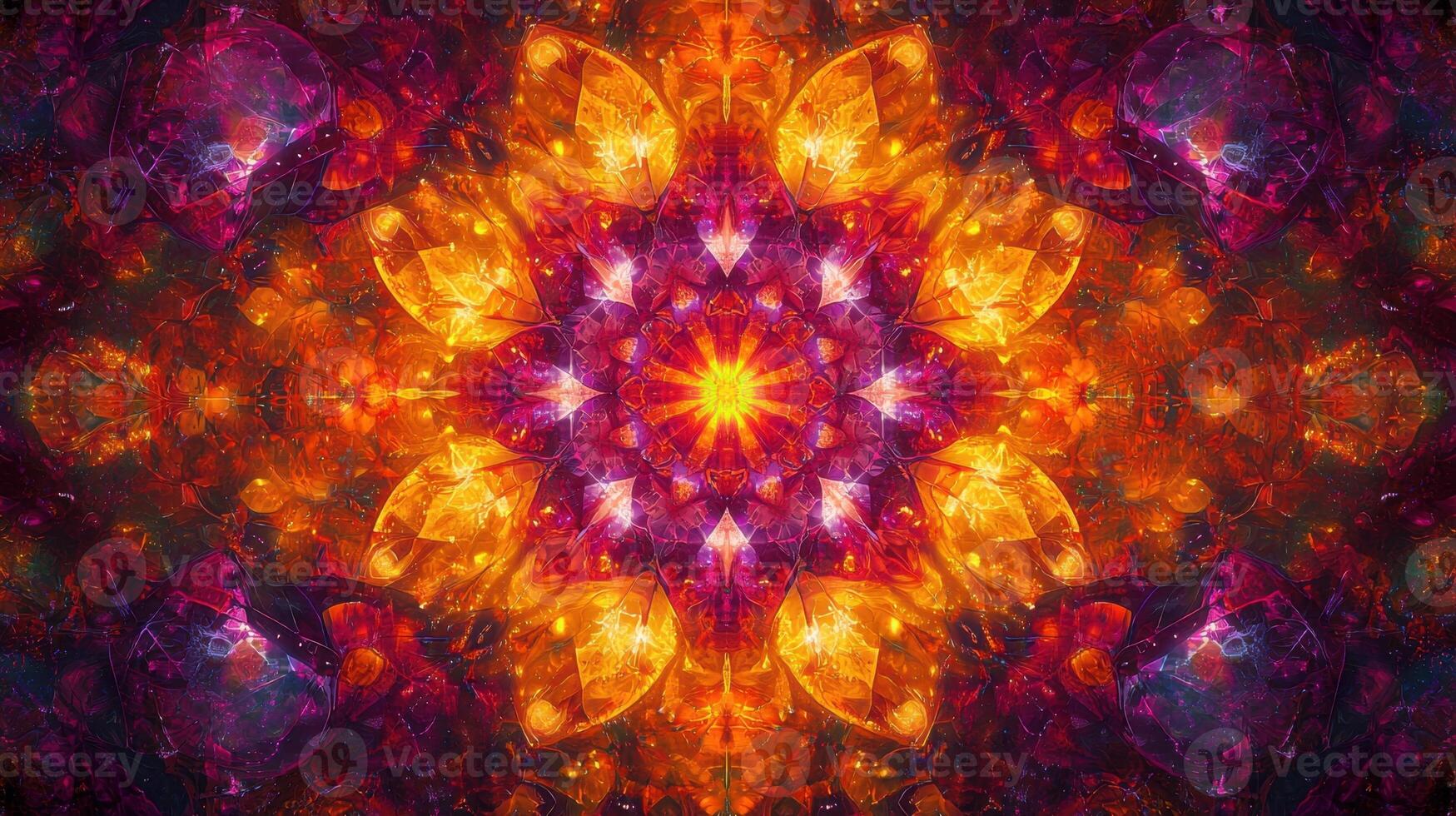 A colorful abstract image of a flower photo
