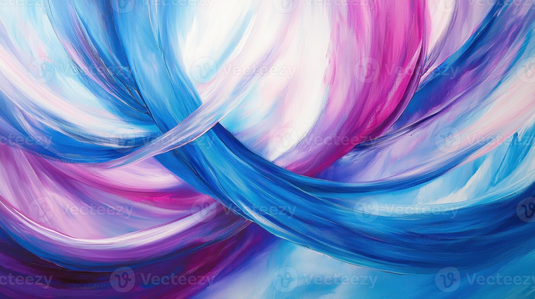 This artwork features bold swirling patterns of blue and pink, creating a vibrant and energetic display. The soft brush strokes blend harmoniously, evoking emotion and movement photo